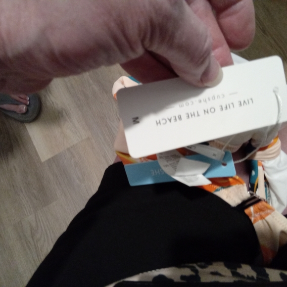 Cupshe Size M Dark Teal And Orange Tropical Print Bikini Set NWT - Picture 11 of 16